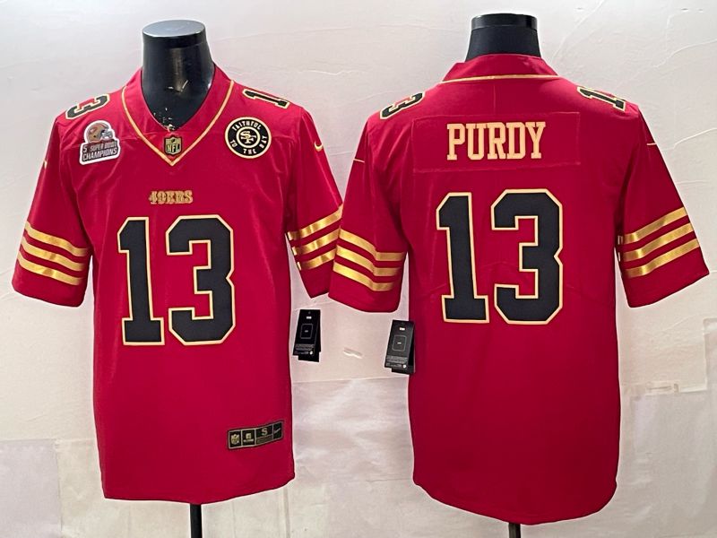 Men San Francisco 49ers #13 Purdy Red gold 2026 Nike Limited NFL Jersey style 113